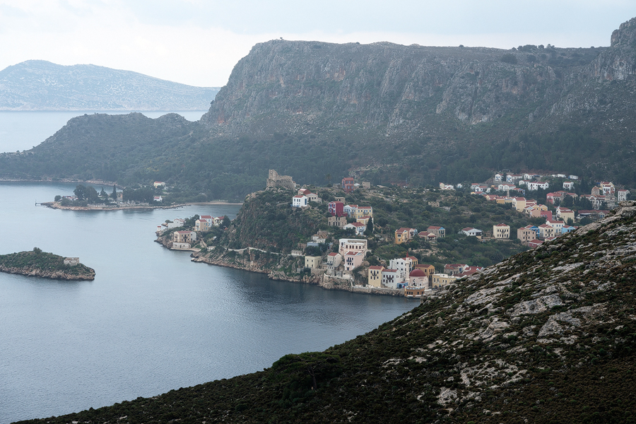 The north-facing limestone cliffs behind the harbour of Kastellorizo are home to a fascinating flora.