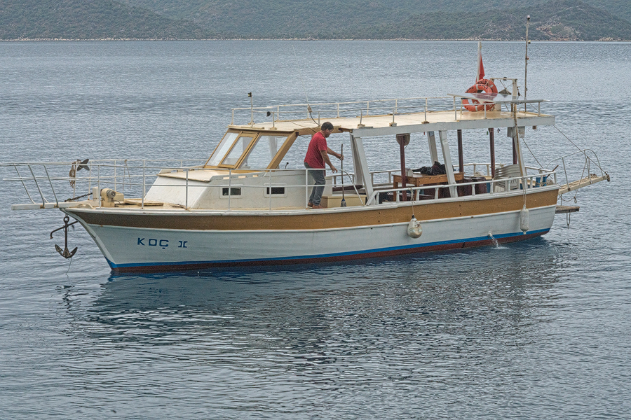 Koç II and skipper, Ramazan. Kekova, 26/11/15.