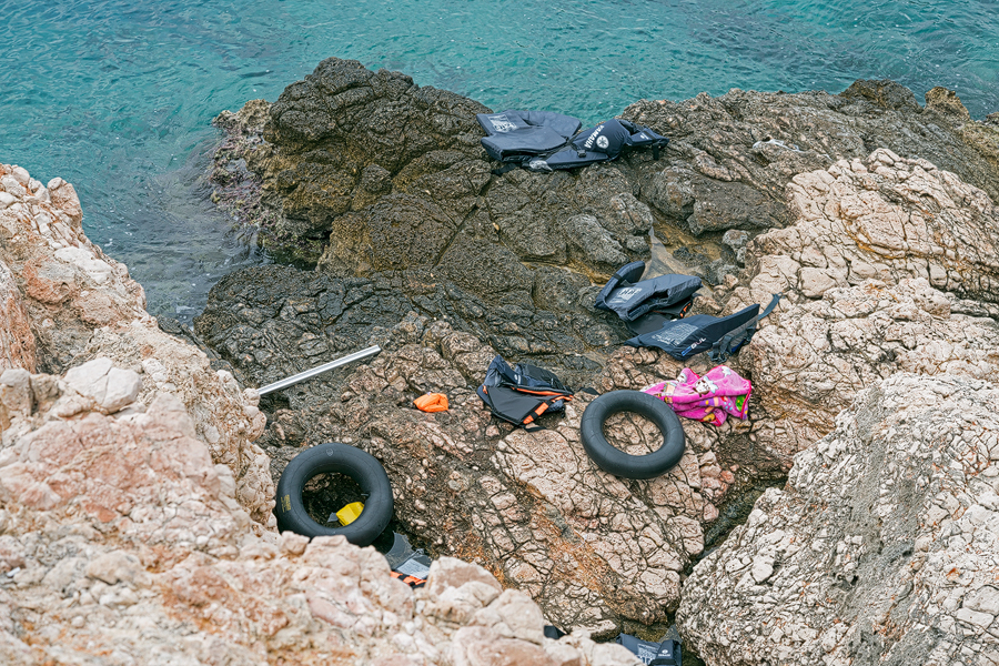Refugee landing point, near Cape Limenari.