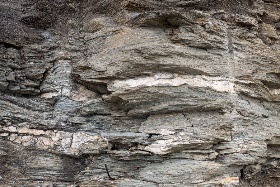 Schist rocks on Andros