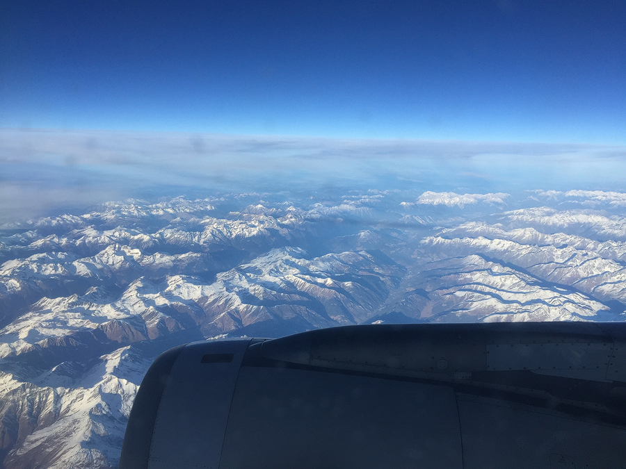 The Alps, viewed from 15F