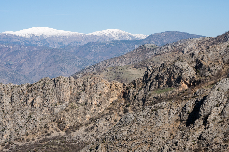 Akdağ, above Amasya, snow-capped on 7/3/16.