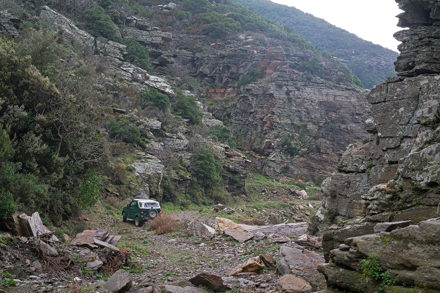 The little 4WD Suzuki I hired on Ikaria.